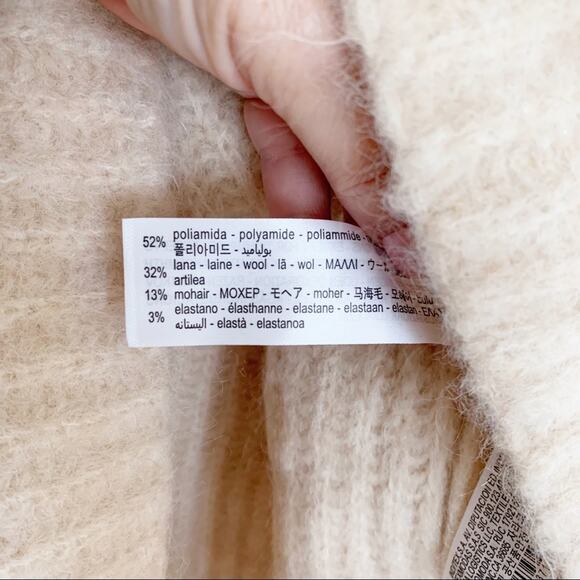 Zara Wool Mohair Blend Beaded Turtleneck Sweater Bloggers Fav Small - Picture 8 of 9